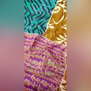 Zara printed cotton scarf new